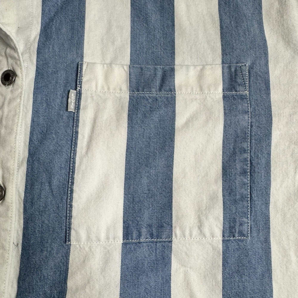 Levi's SilverTab Button Down Oversized Striped Sh… - image 6